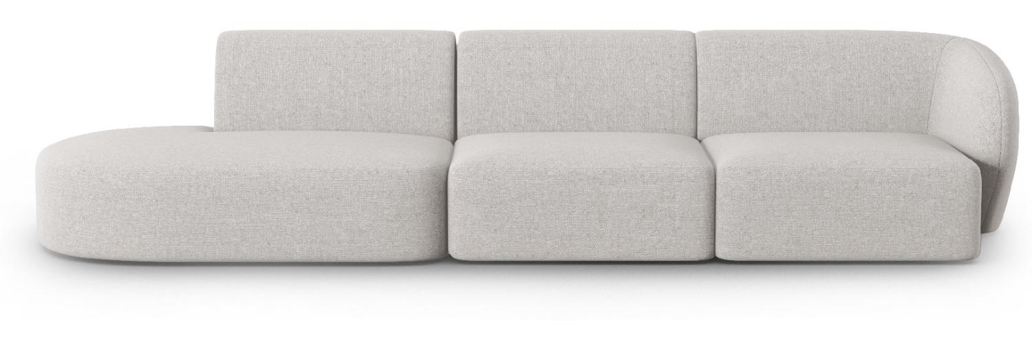 Micadoni Modulares Sofa Shane 4-Sitzer Links Chenille Silber Melange Bild 1