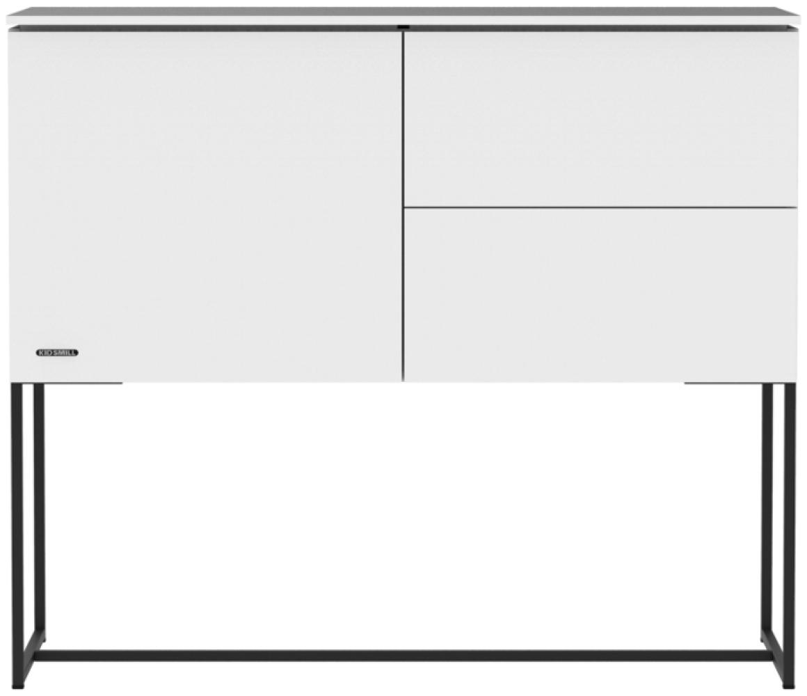 Kidsmill Modular 2, Kommode 1T/2L, Mattweiß - Schw Bild 1