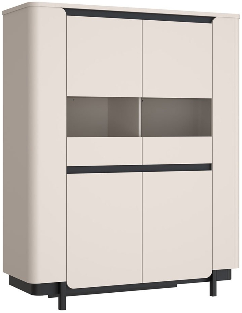 Highboard Venedig / Vodol, Holzwerkstoff, Beige, 130 x 161 x 45 cm Bild 1