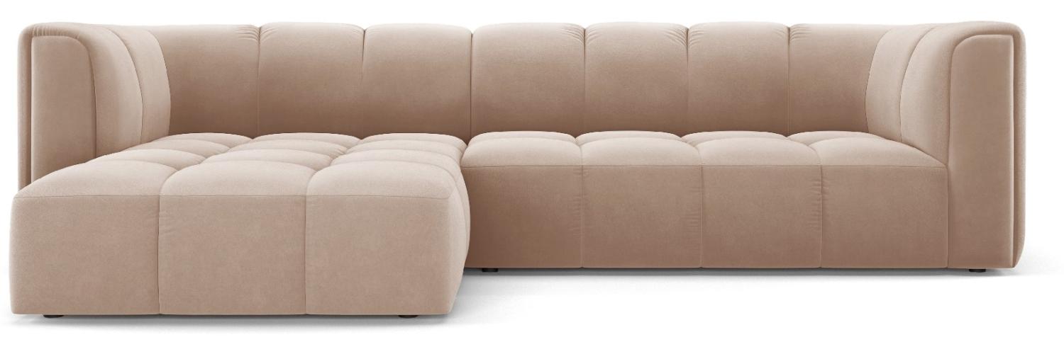 Micadoni Modulares Ecksofa Serena 3-Sitzer Links Samtstoff Beige Bild 1