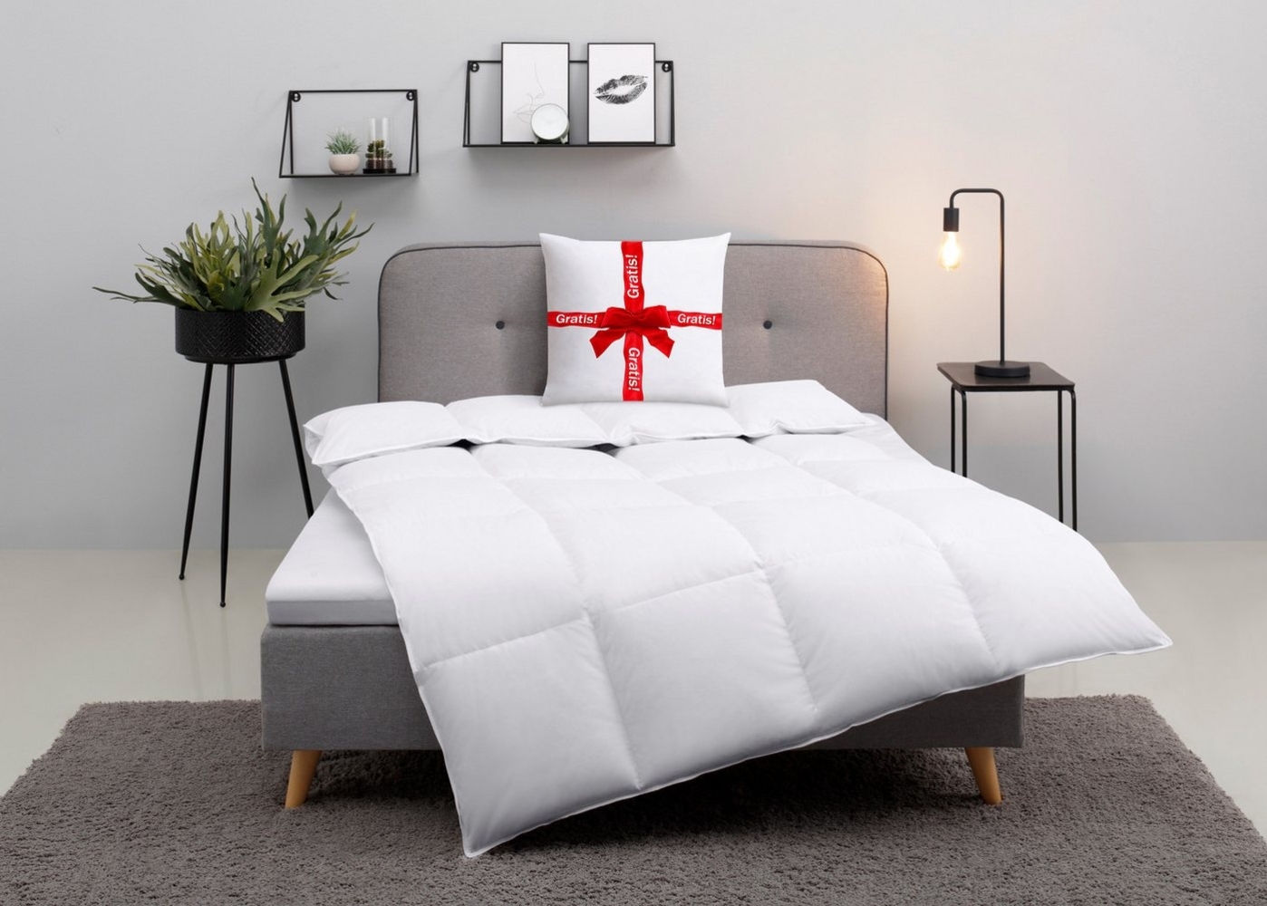 my home Daunenbettdecke Cavanelle, Bettdecke in 135x200 cm & 155x220 cm, Füllung: 80% Daunen & 20% Federn, Bezug: 100% Baumwolle, Bettdecken, Sommer, Winter, Decke, Made in Germany, Downpass Bild 1