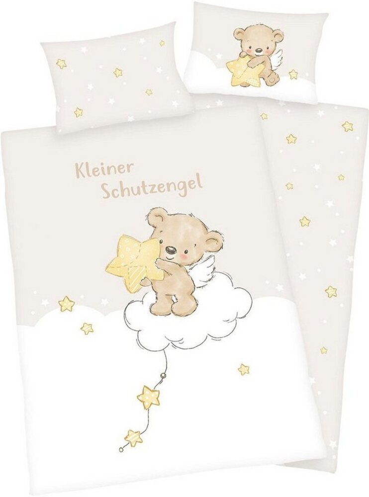Herding Flanell Kleiner Schutzengel Flanell Bettwäsche Made in Green Bettbezug 100x135 cm Kopfkissenbezug 40x60 cm Bild 1