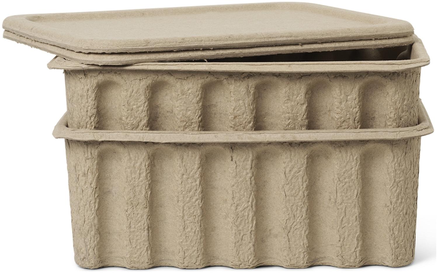 Ferm Living Paper Pulp Box Large 2 Stück Braun Bild 1