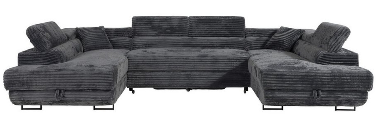 M-Punkt24 Wohnlandschaft MIAMI TILIA, U-Form, Kopfteilverstellung, Bettkasten Bild 1