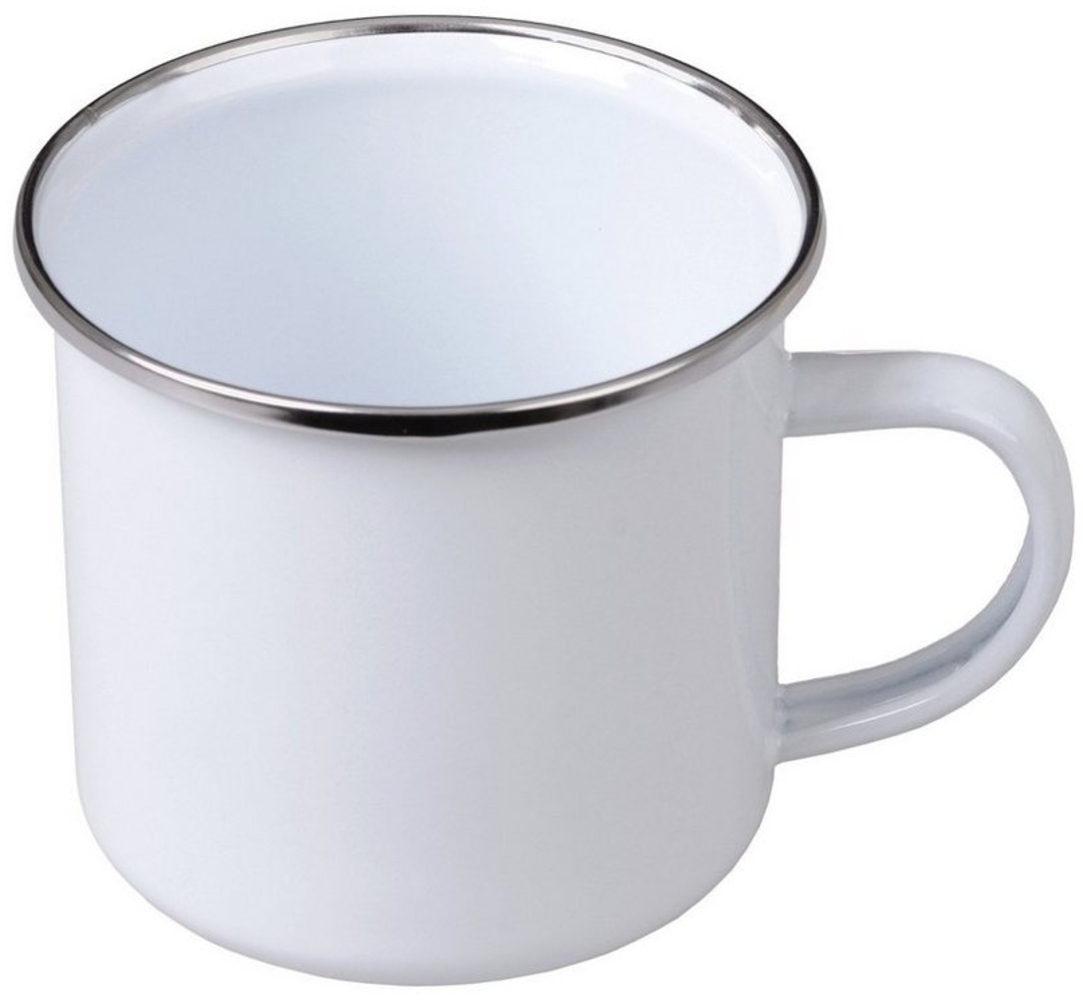 Becher emailliert weiß 8,5 cm Bild 1