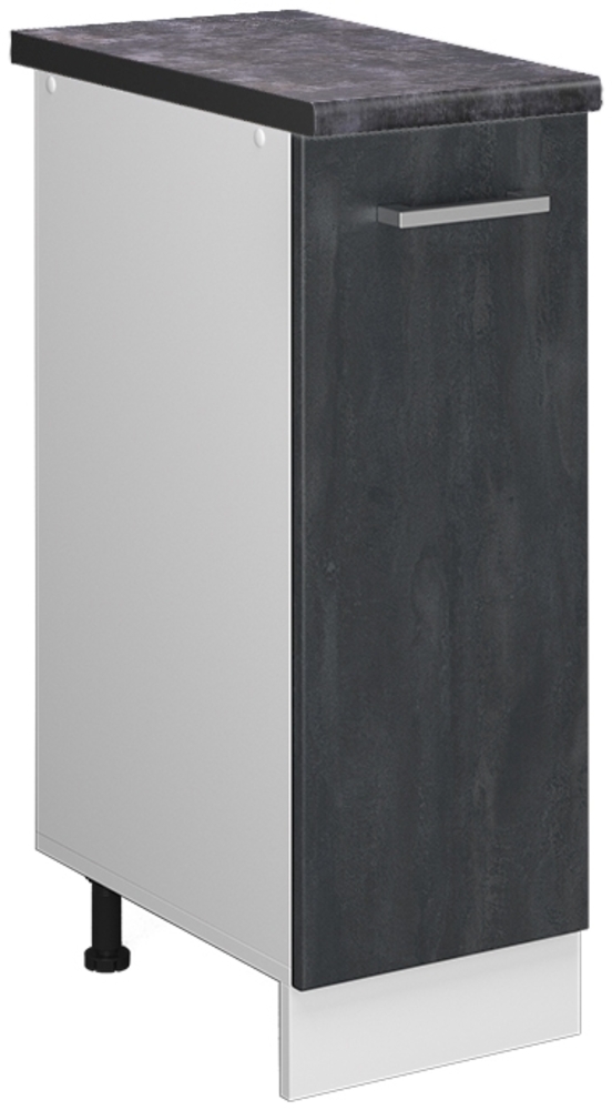 Apothekerschrank R-Line Schwarz Beton 30 cm AP Anthrazit Vicco Bild 1