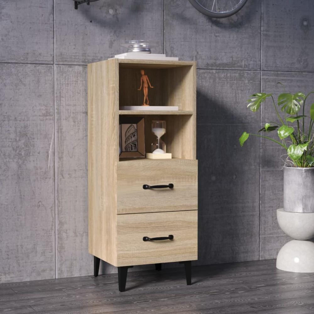 Sideboard Sonoma-Eiche 34,5 x 34 x 90 cm Holzwerkstoff [812369] Bild 1