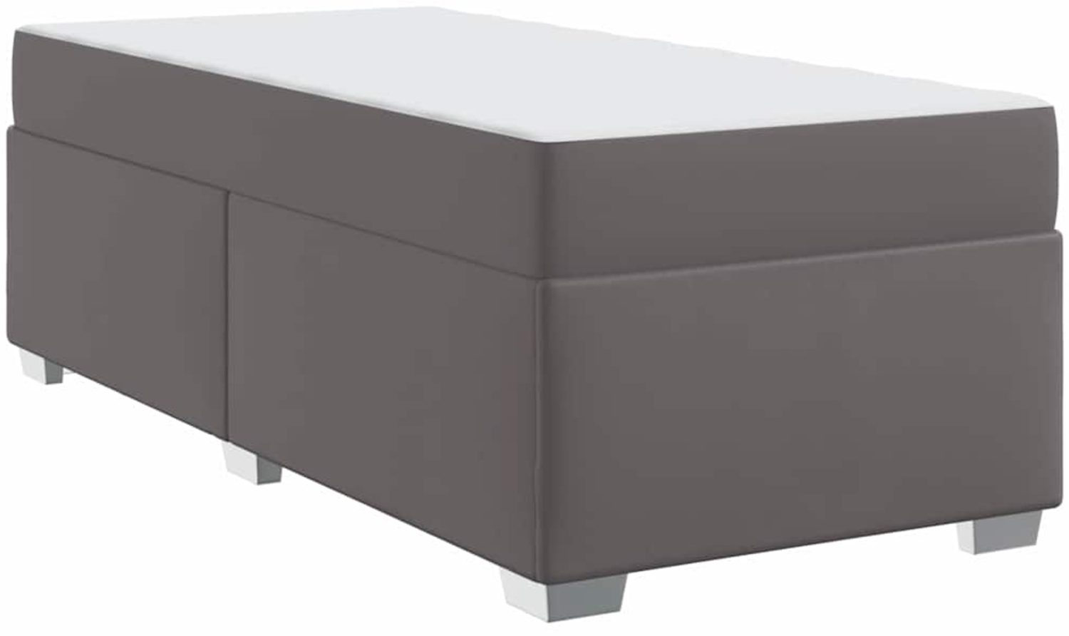 vidaXL Bettrahmen mit Matratze Grau 100 x 200 cm Stoff 3399228 Bild 1