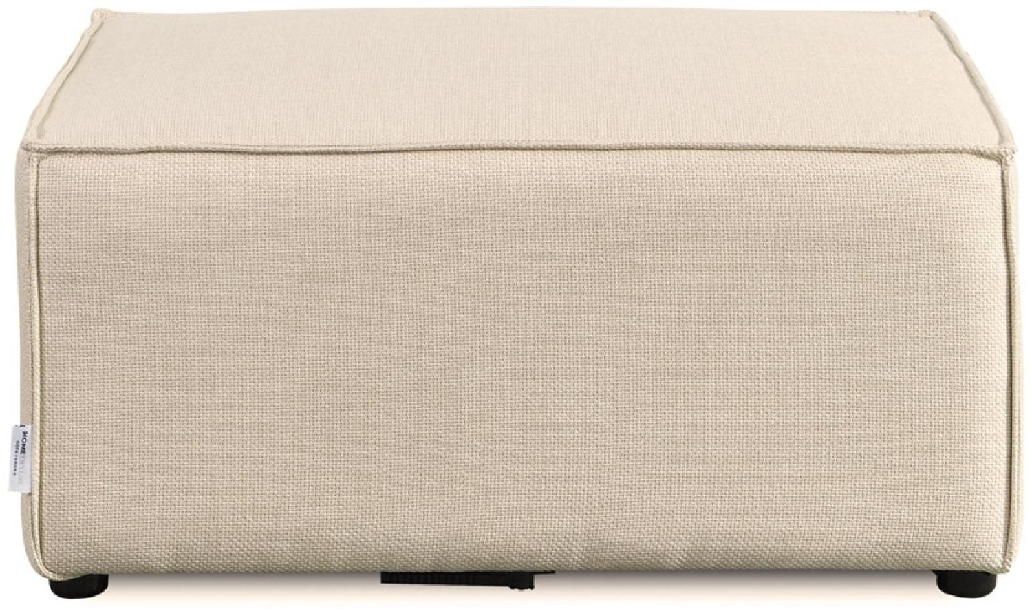 HOME DELUXE Modulares Sofa Hocker VERONA - 87 x 87 cm Beige Bild 1