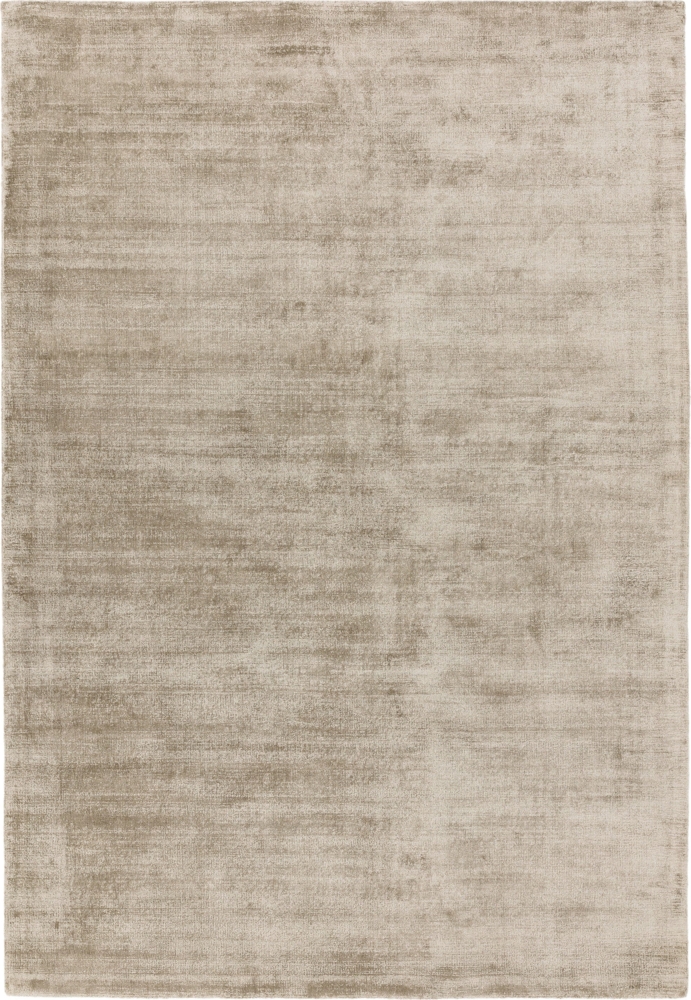 Viskose-Teppich Handgewebt Luxus | Designerteppich Wohnbereich | Samtiger Bodenbelag | Klassisches Muster | Taupe, 160x230 cm, 17mm Gesamthöhe | Bari von Kadima Design Bild 1