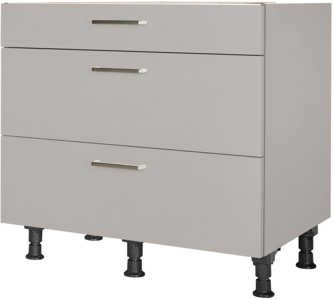 nobilia® Unterschrank "Touch", vormontiert, mit höhenverstellbaren Sockelfüßen, in den Breiten 30, 45, 60 und 90 cm, mit Schubkasten und Auszügen Bild 1