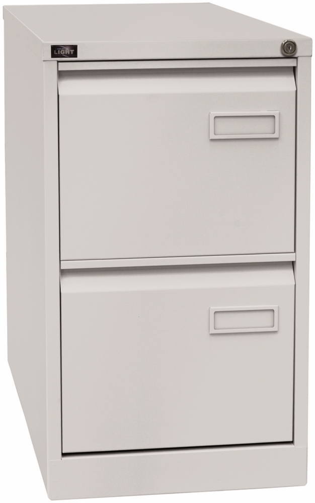 BISLEY Light Hängeregistraturschrank mit Schloss aus Metall in lichtgrau, 2 Schubladen, einbahnig - Hängeregisterschrank abschließbar, Hängeregistratur für Hängemappen & Hängeordner, IPCCA12-645 Bild 1