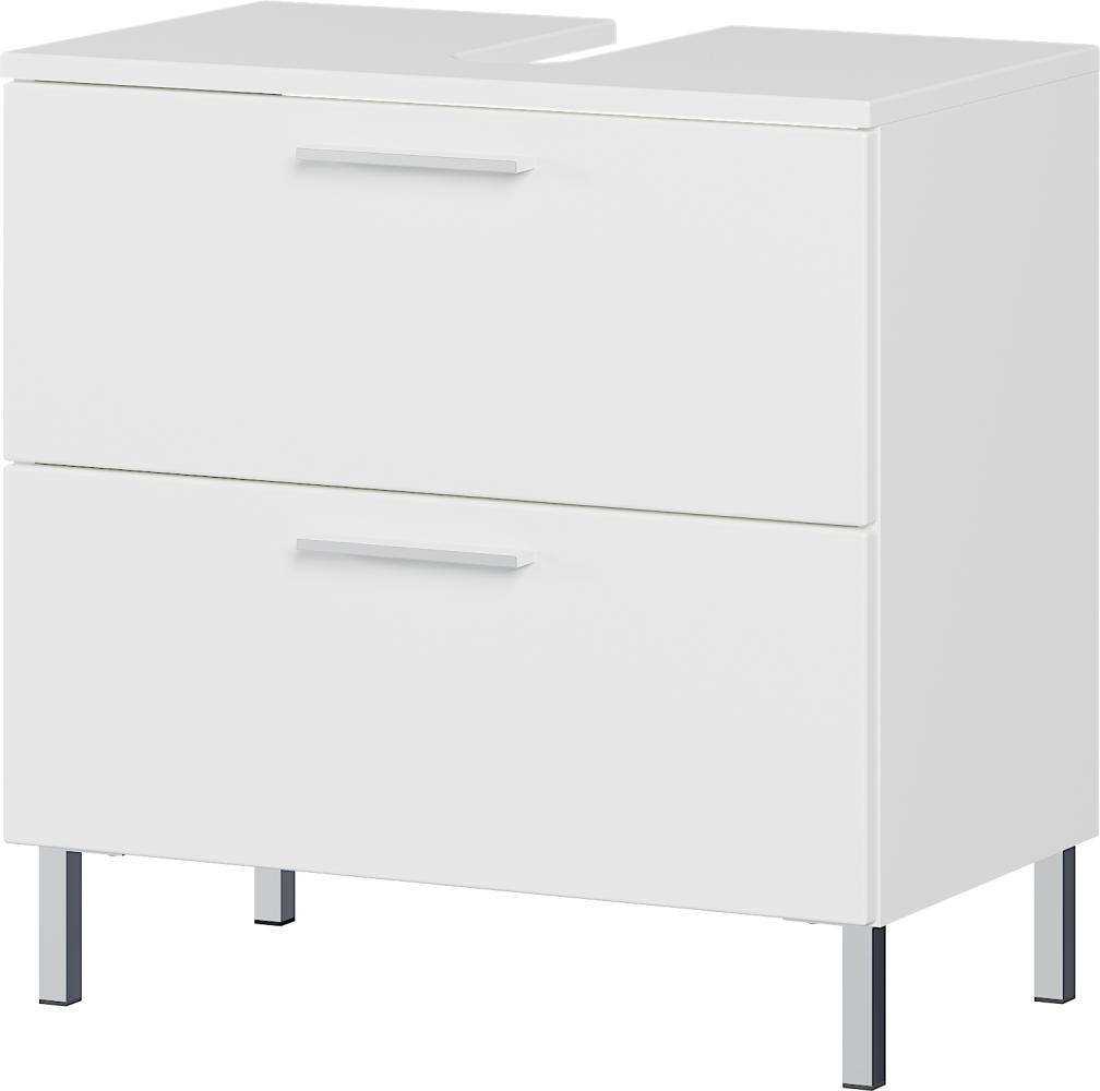 Waschbeckenunterschrank >M-413< (BxHxT: 60x60x35 cm) in weiss - 60x60x35 (BxHxT) Bild 1