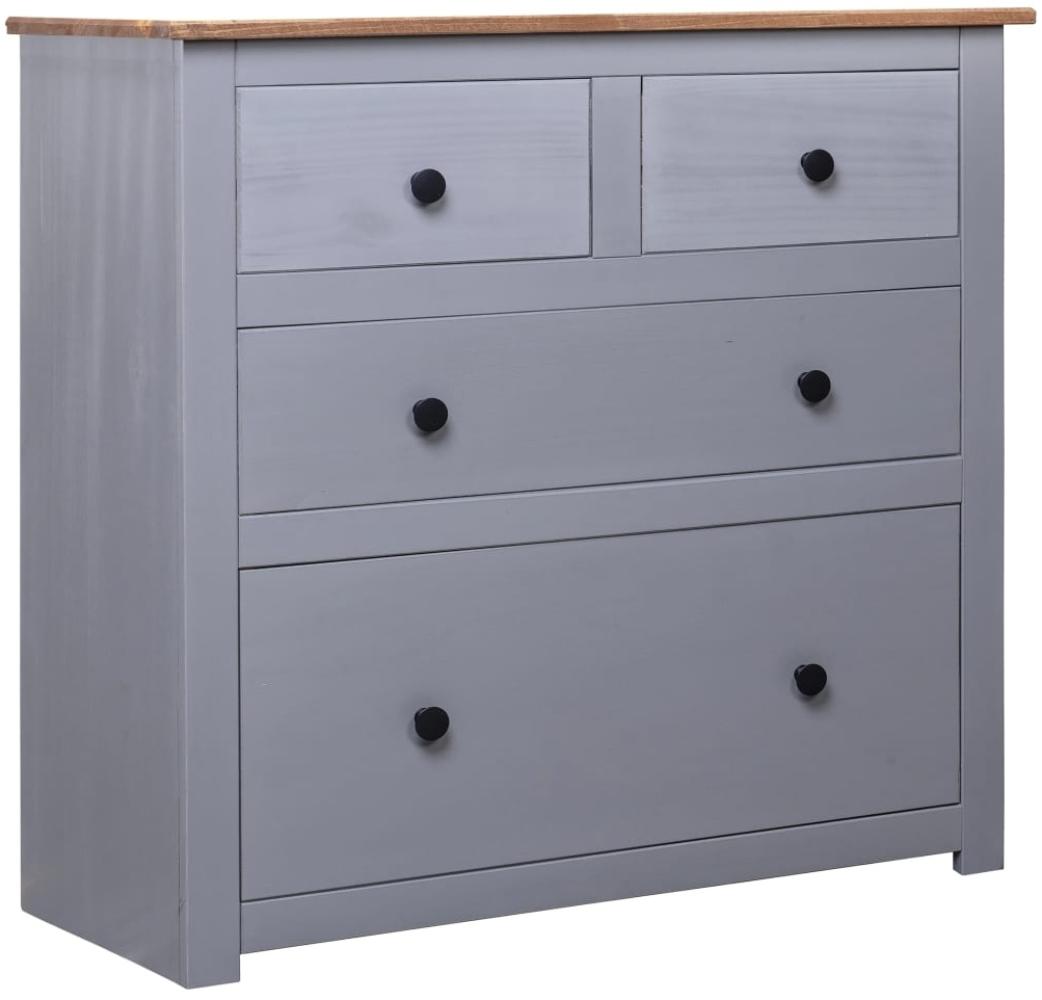 Sideboard Grau 80 x 40 x 83 cm Kiefernholz Panama Bild 1