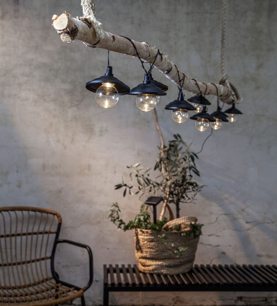 LED-Solar-Lichterkette "Globe Shade", schwarz Bild 1