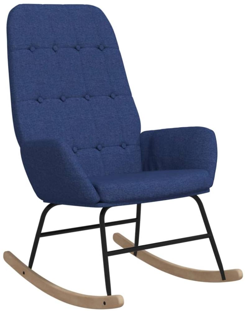 vidaXL Schaukelstuhl Blau Stoff 341257 Bild 1