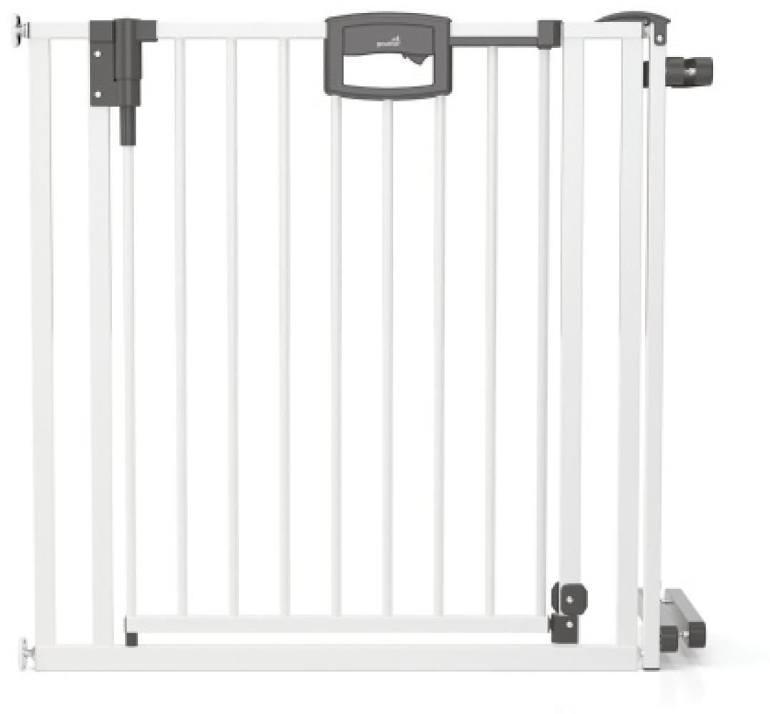 Geuther Türschutzgitter 'Easylock Plus' zum Klemmen für Öffnungen, Metall, Weiß, 108 cm - 116,5 cm Bild 1