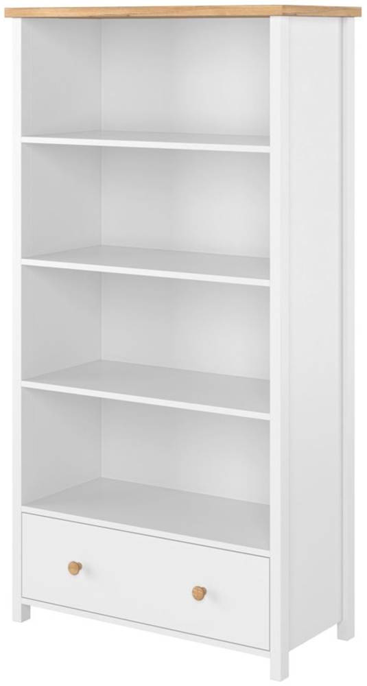 Bücherregal "Story" Standregal 82cm weiß Nash Eiche Bild 1