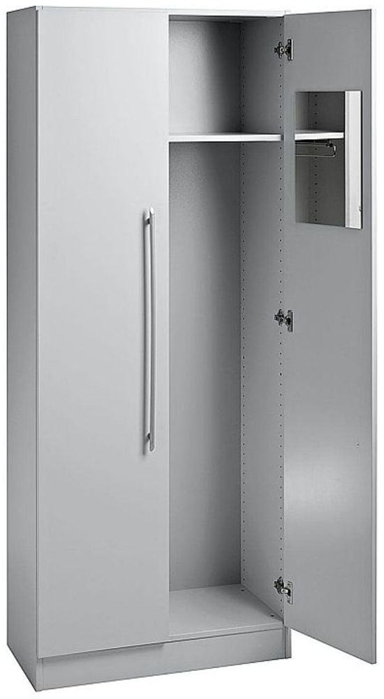 Garderobenschrank 5 Ordnerhöhen, RE Grau / Grau Bild 1