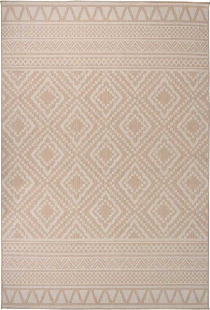 vidaXL Outdoor-Teppich Flachgewebe 160x230 cm Braun Gestreift 340867 Bild 1