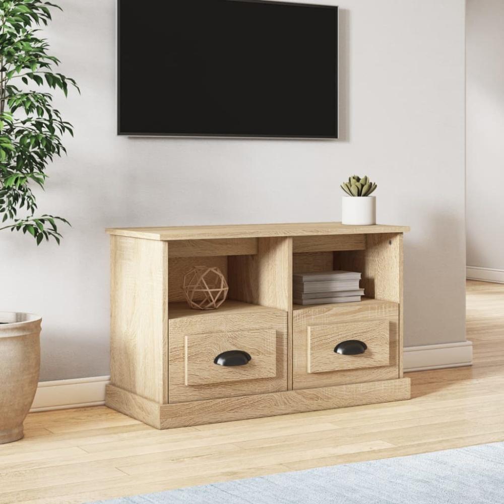 vidaXL TV-Schrank Sonoma-Eiche 80x35x50 cm Holzwerkstoff 816283 Bild 1