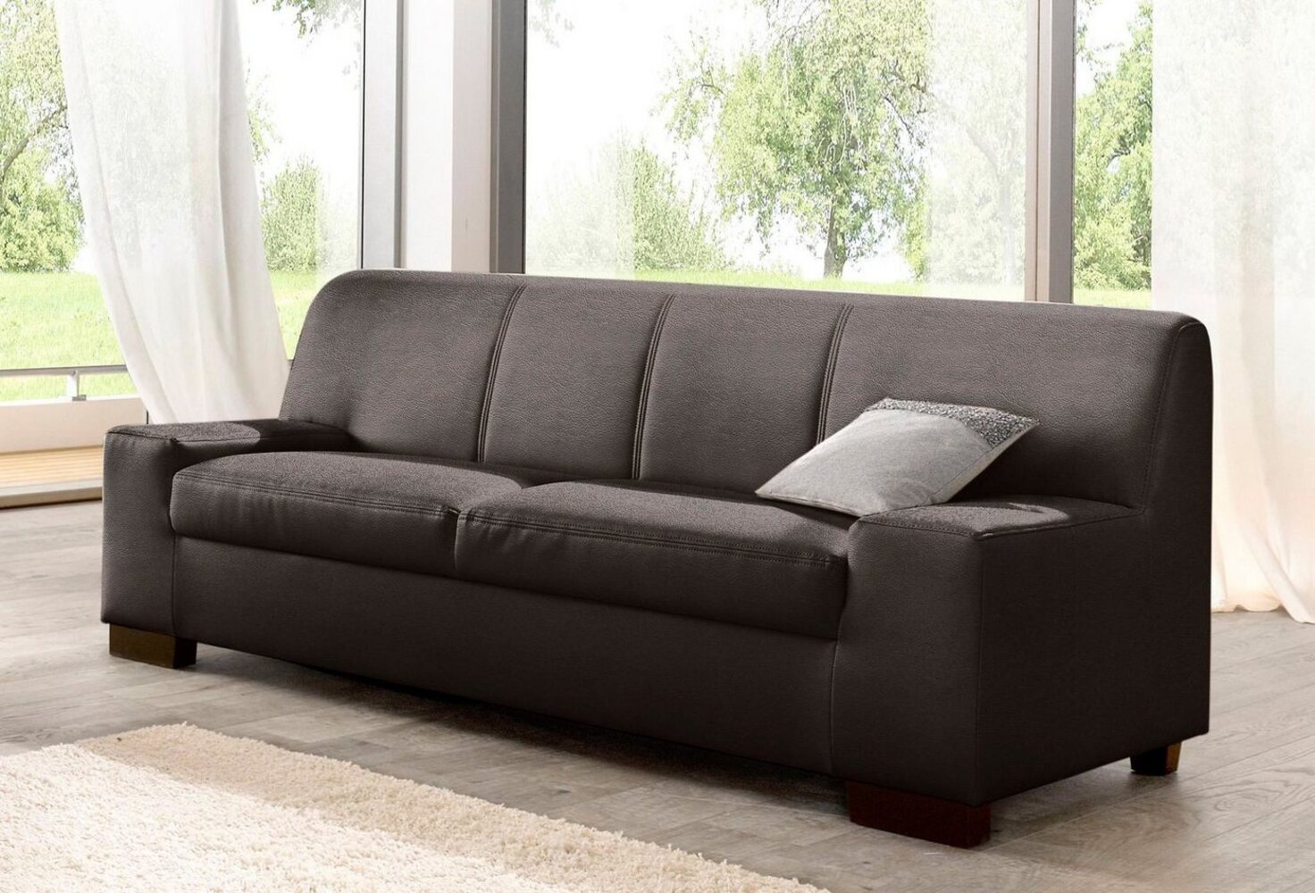 DOMO collection 3-Sitzer Norma zeitlos, kubisch und elegant, komfortabel, flache Armlehnen Bild 1