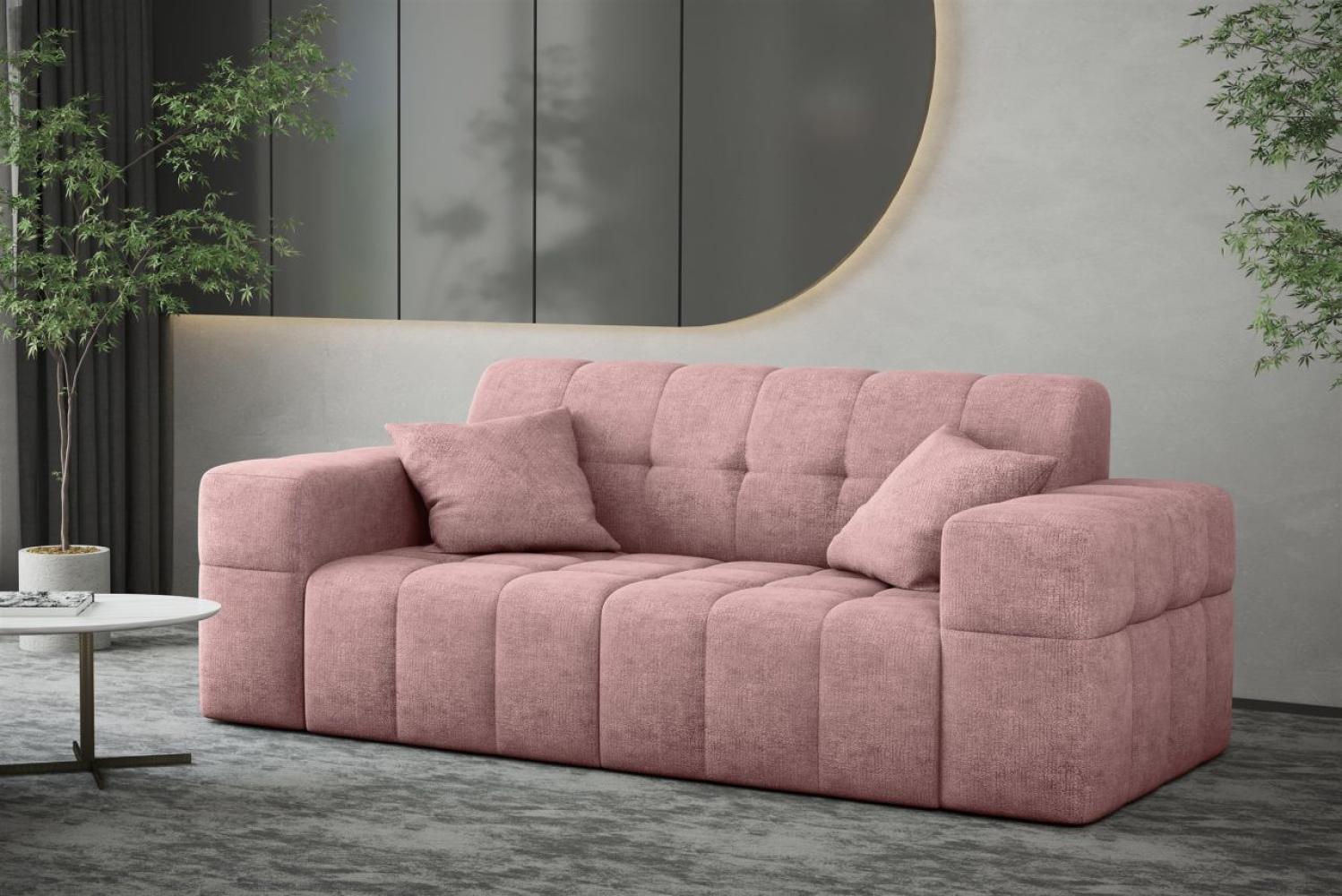 Sofa Designersofa NANCY 2-Sitzer in Stoff Perfekt Harmony Altrosa Bild 1