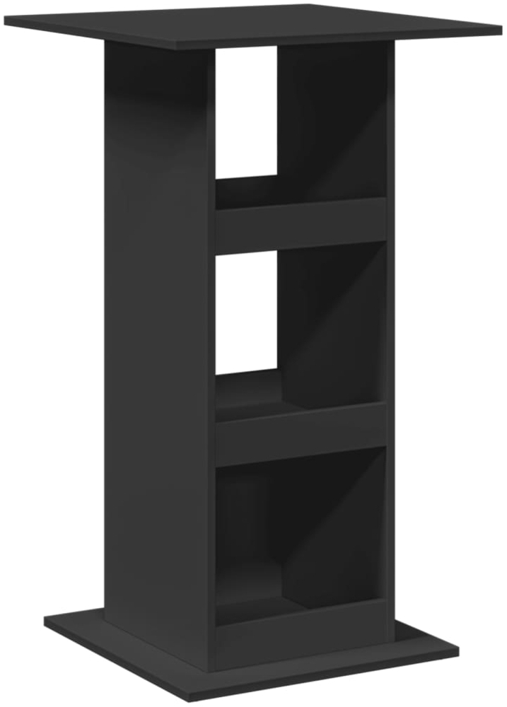 vidaXL Bartisch mit Ablagen, Holzwerkstoff, 60 x 60 x 102 cm, Schwarz Bild 1