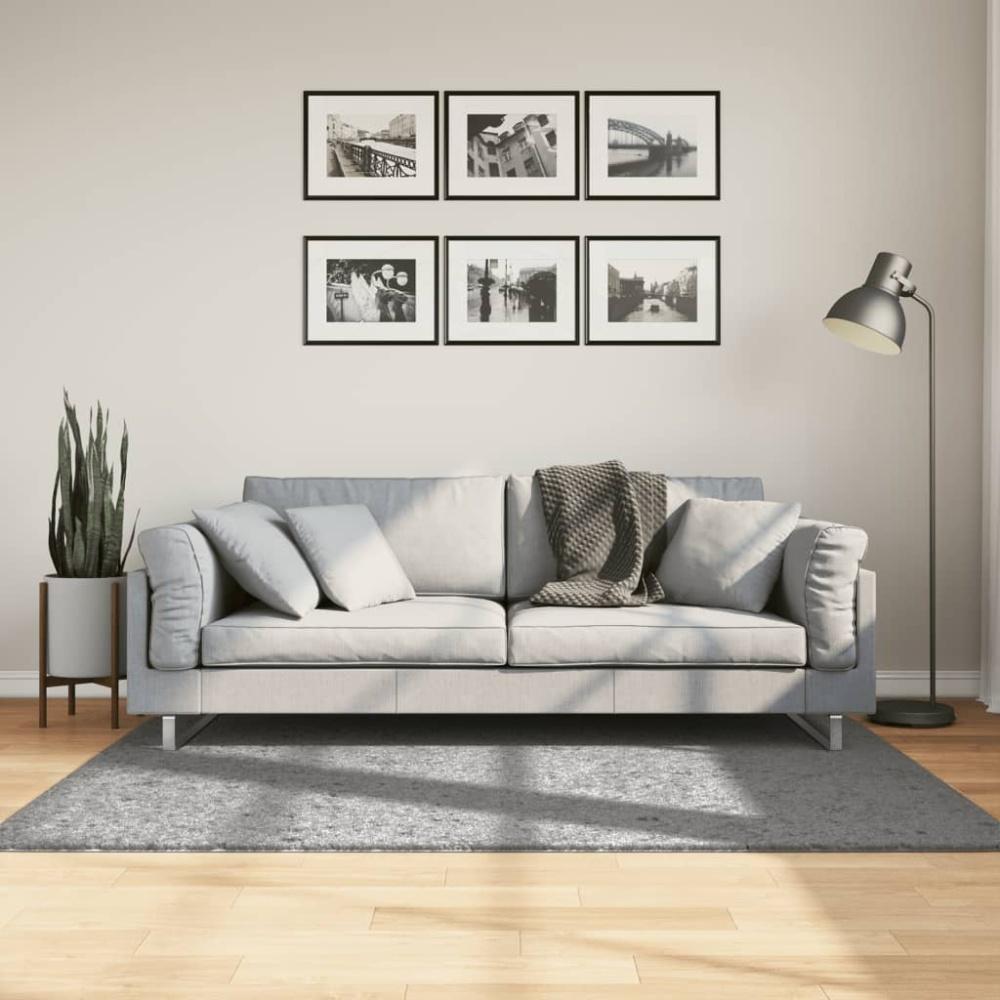 vidaXL Shaggy-Teppich PAMPLONA Hochflor Modern Grau 120x170 cm 375256 Bild 1