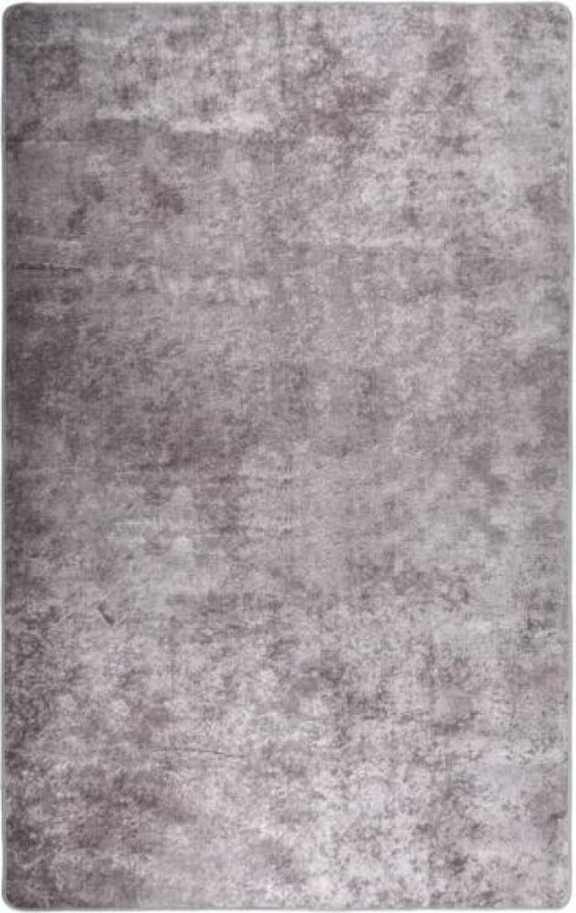 vidaXL Teppich Waschbar 160x230 cm Grau Rutschfest [337961] Bild 1