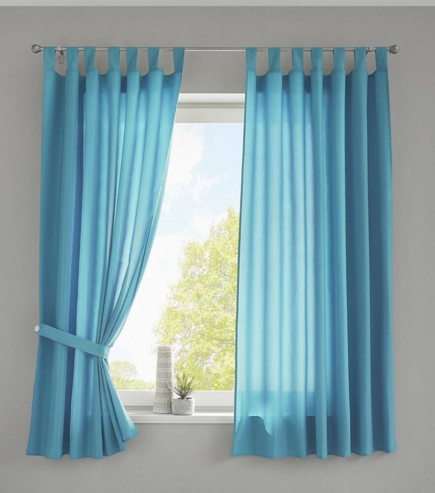 Gardinenbox Vorhang, Schlaufe (2 St), blickdicht, Microfaser, Schal Microsatin »Berlin« Blickdicht Kräuselband Raffhalter 20400N2 Bild 1
