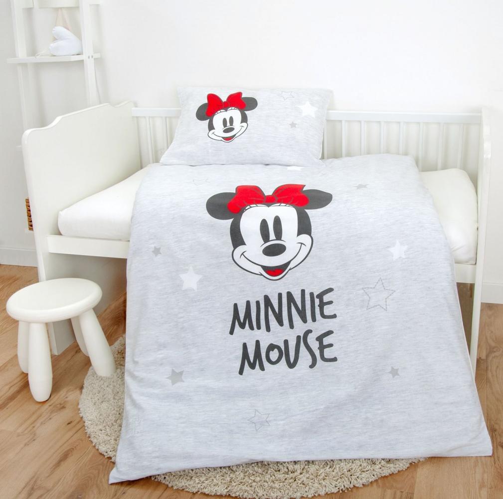 Disney Minnie Mouse Sterne Baby Bettwäsche 40x60 und 100x135 cm Bild 1