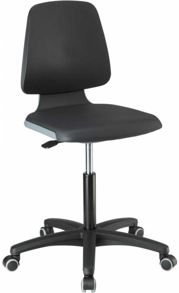 Stuhl Labsit 2 anthrazit Kst. -Leder,m. Rollen Bild 1