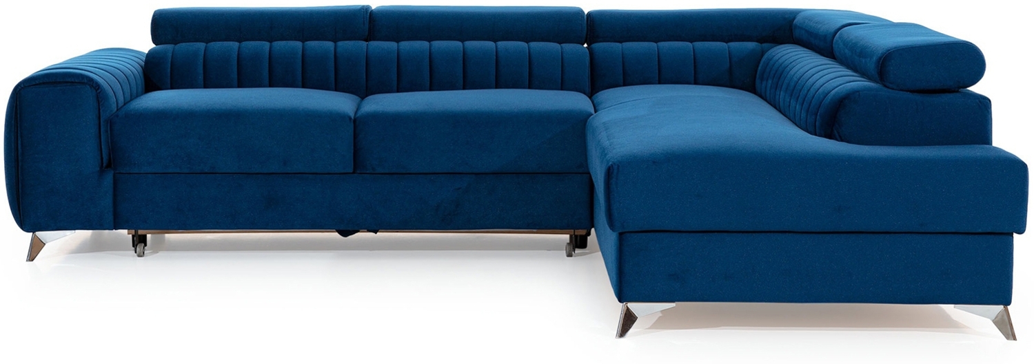 Ecksofa Laurence mit Schlaffunktion und Bettkasten - Monolith-Stoff Bild 1