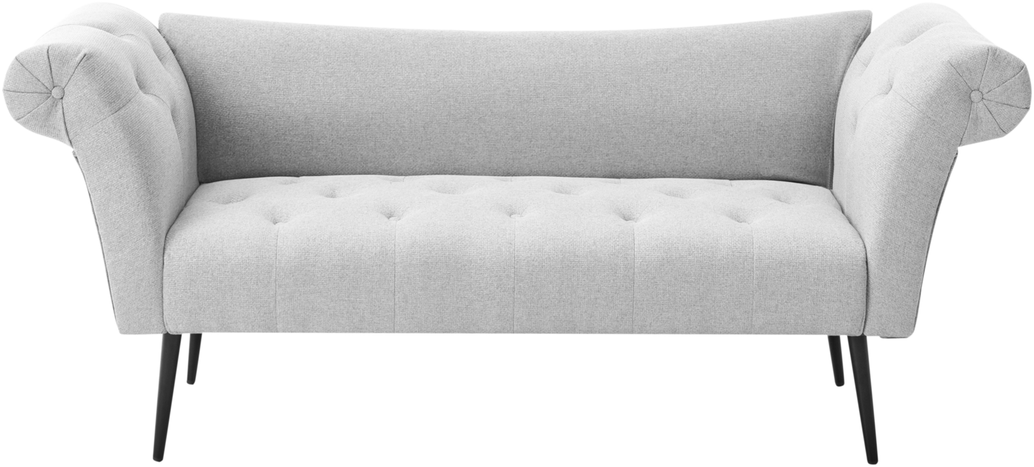 Chaiselongue NANTILLY Stoff Hellgrau Bild 1