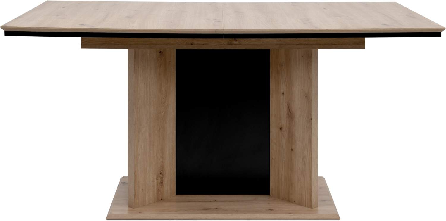 Finori Novara 80A Auszugstisch, Dekor Artisan Oak / schwarz | Maße: B x H x T ca. 160-200 x 76 x 90 Bild 1