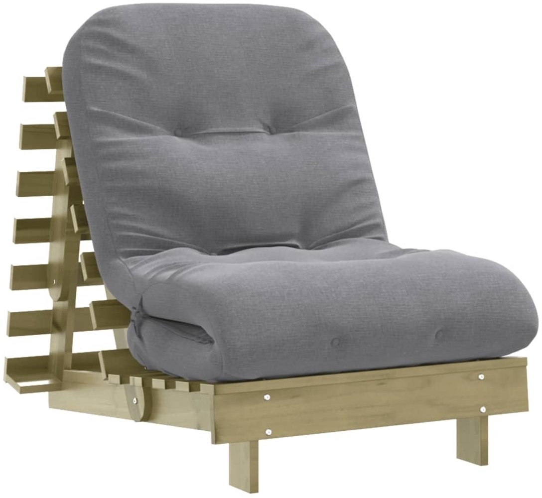 vidaXL Futon Schlafsofa mit Matratze 70x206x11 Kiefernholz Imprägniert 846755 Bild 1