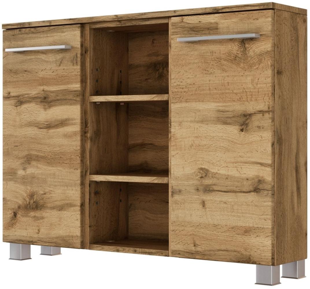 Held Livorno Sideboard 90 cm Korpus wotaneiche, Front MDF matt wotaneiche, BxHxT: 90 x 66 x 20 cm Bild 1