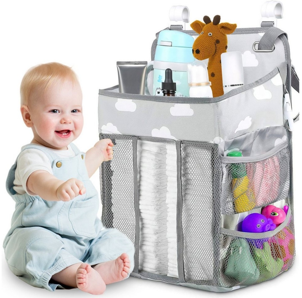 SURFOU Wickeltisch Organizer Hängeorganizer Wickelkommode Zubehör Hänge (Kinderbett Windel-Kinderzimmer-Organizer, Babyzubehör für Neugeborene), Windel Organizer für Krippe Windel-Organizer für Wickeltisch Bild 1