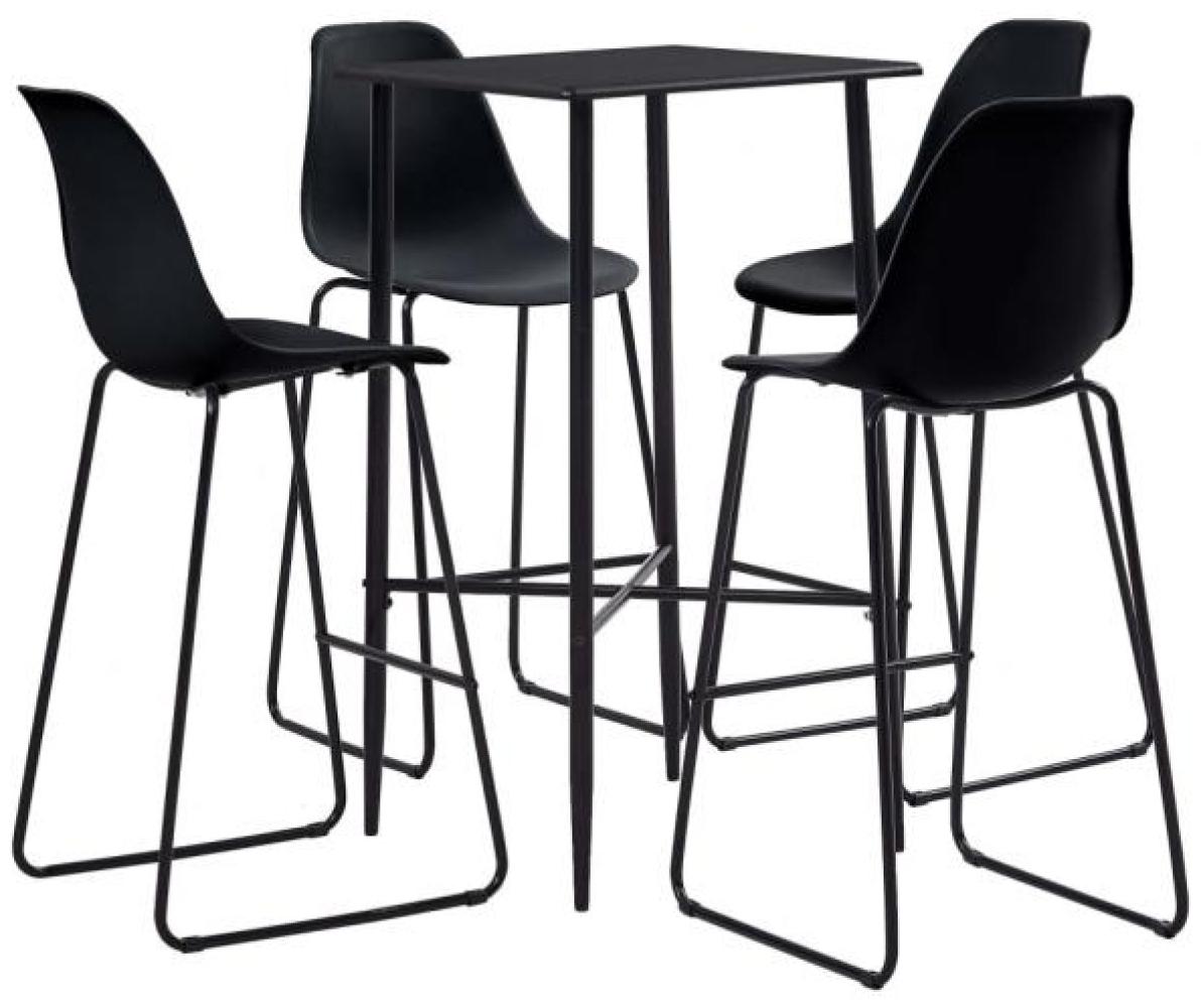 vidaXL 5-tlg. Bar-Set Kunststoff Schwarz [279922] Bild 1