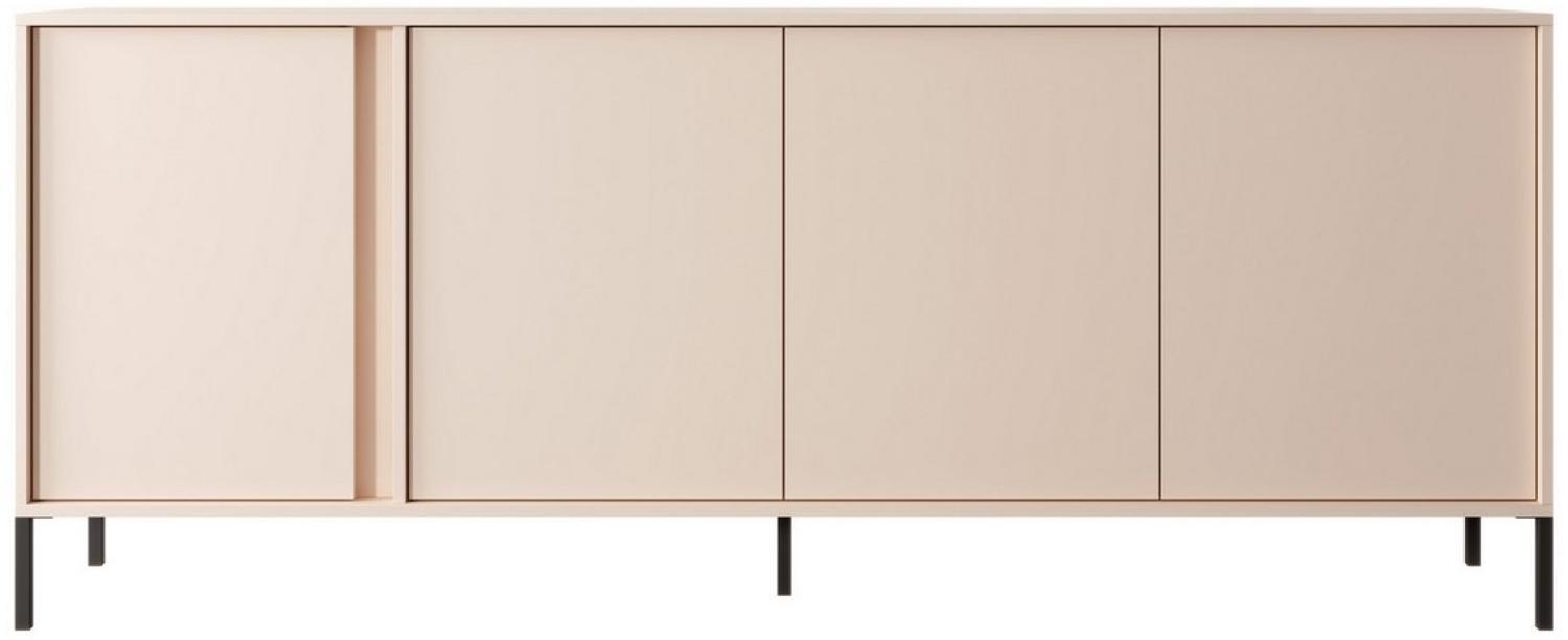 MOEBLO Kommode Calor E 203 4D (in Option mit/ohne LED, Sideboard Wohnzimmer Kommode Schlafzimmer Komodenschrank Highboard), B 202,9 cm / H 81,4 cm / T 39,5 cm Bild 1