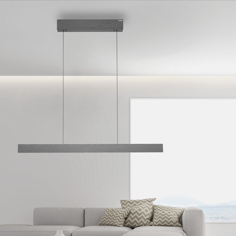 Paul Neuhaus 2570-15 PURE E-MOTION LED Pendelleuchte grau höhenverstellbar Bild 1