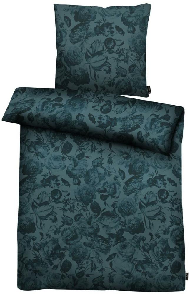 Apelt Mako-Satin Bettwäsche Lela blau|160x210 cm + 65x100 cm Bild 1