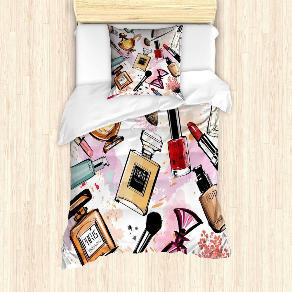 Abakuhaus Bettwäsche Milbensicher Allergiker geeignet mit Kissenbezug, Microfaser, Mode Kosmetik Make up Theme Bild 1