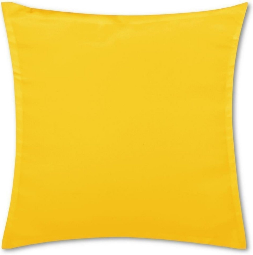 Kissenhülle Dekokissen Kissenbezug Microfaser - viele Größen und Farben Gelb Ø 30 cm Bild 1