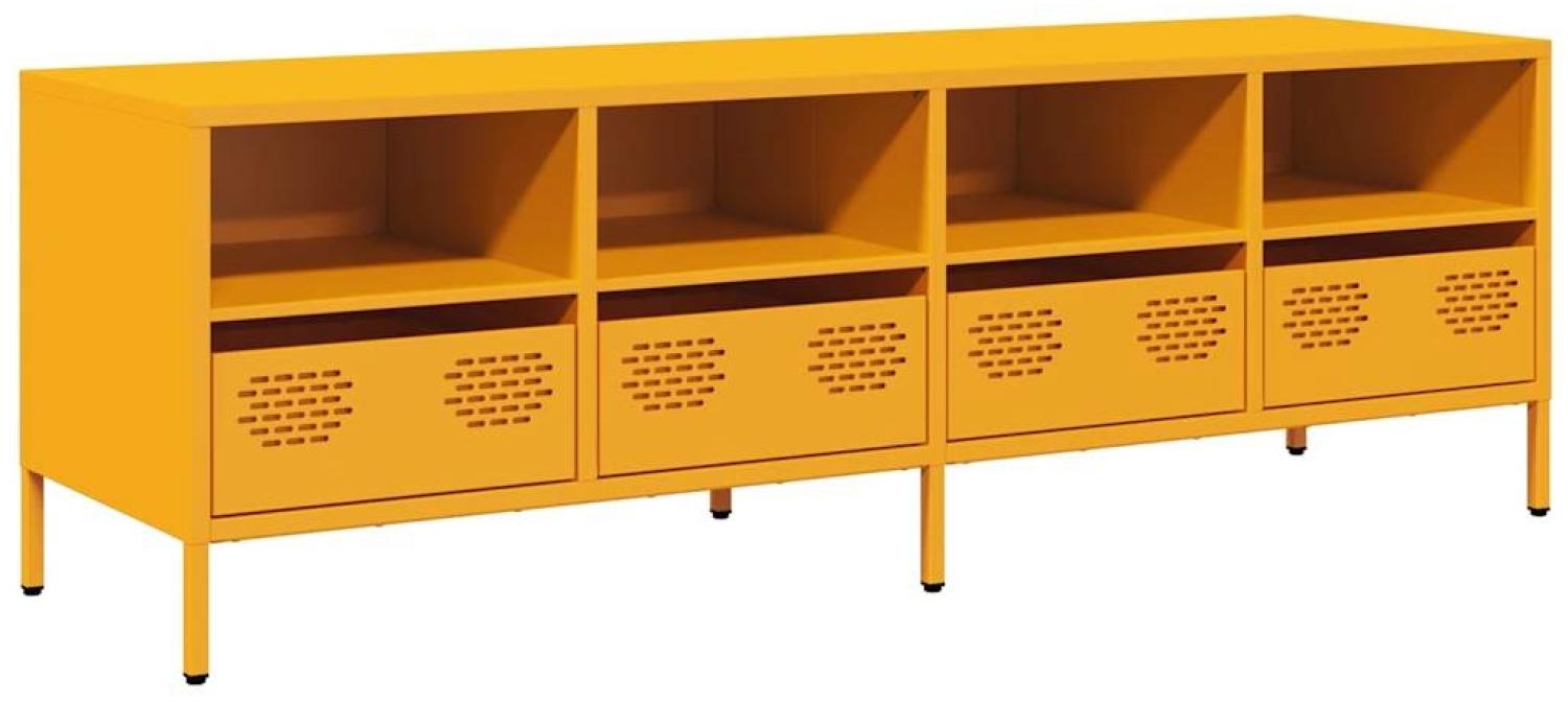 vidaXL TV-Schrank Senfgelb 135x39x43,5 cm Kaltgewalzter Stahl 851331 Bild 1
