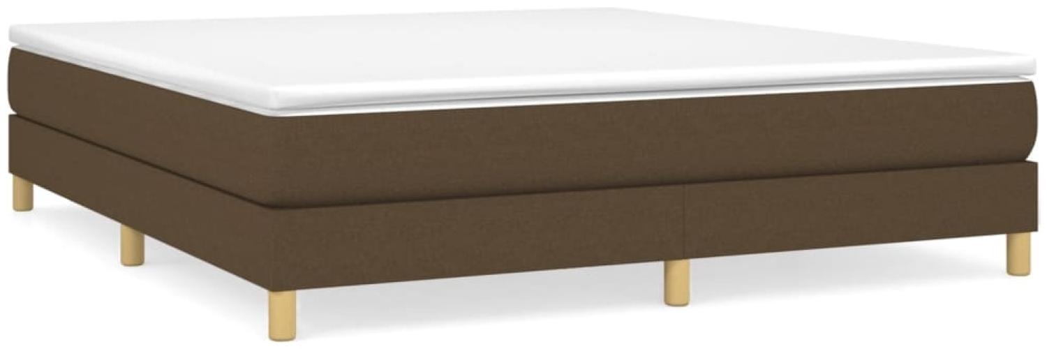 vidaXL Boxspringbett mit Matratze Dunkelbraun 160x200 cm Stoff 3144186 Bild 1