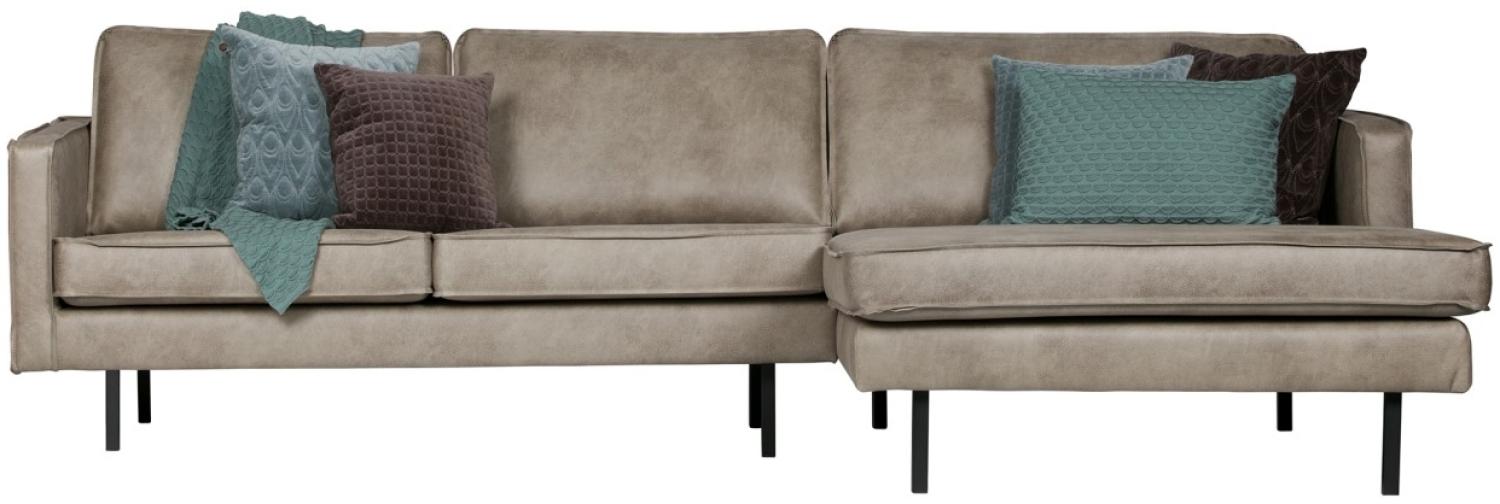 Longchair-Sofa Rodeo Rechts - Lederoptik Elephant Skin Bild 1