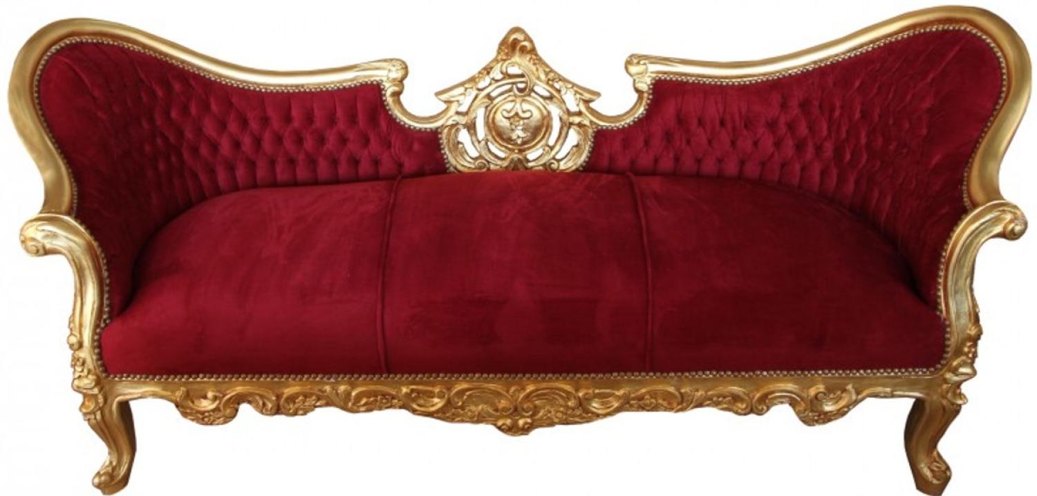 Barock Sofa Vampire Bordeaux/Gold- Limited Edition - Lounge Couch Bild 1