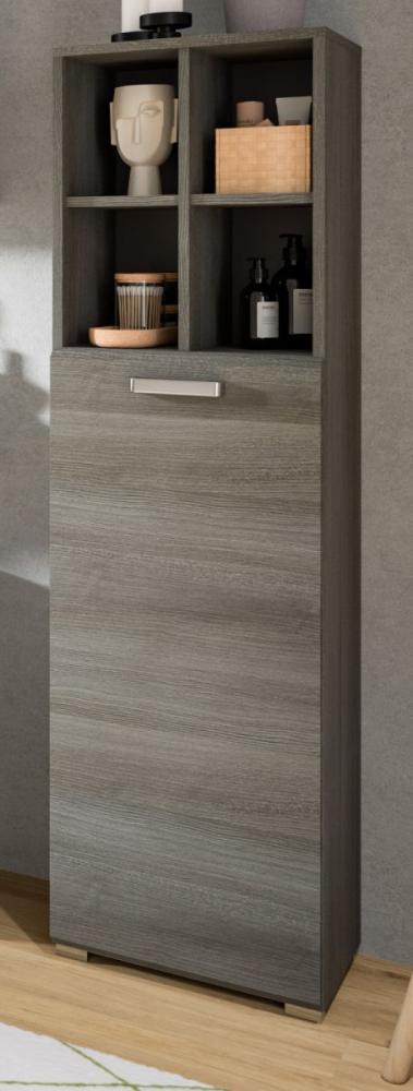 Badezimmer Kommode Grigio in Rauchsilber grau 40 x 146 cm Bild 1